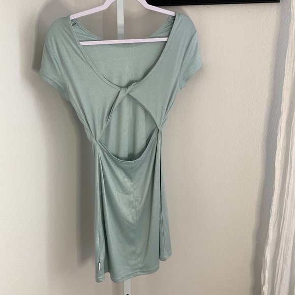 RVCA PEAK-A-BOO BACK MINI DRESS, Mint Green, Size S - Picture 3 of 8